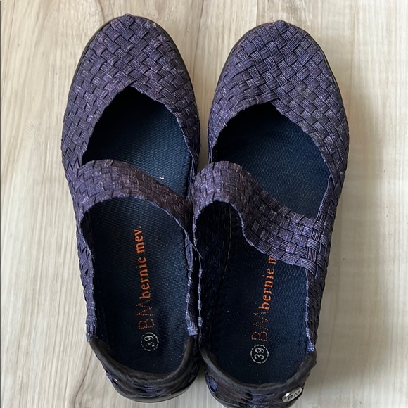 bernie mev. Dark Purple Woven Flats - Picture 6 of 7